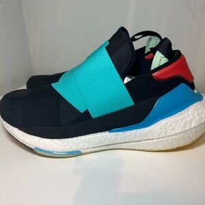 Y-3 Ultraboost 22 in Black and Cyan